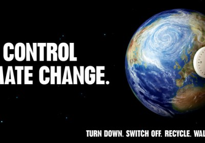 Te szabályozod a klímaváltozást:vedd lejjebb, kapcsold ki, hasznosíts újra, sátálj. Változtass!